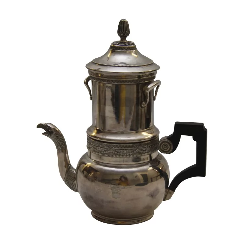 Cafetière à l italienne en argent 950 (Tête Hermès) avec - Moinat - Argenterie