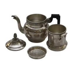Cafetière à l italienne en argent 950 (Tête Hermès) avec