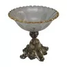 Coupe en cristal taillé avec filet doré (quelques éclats) avec - Moinat - Argenterie