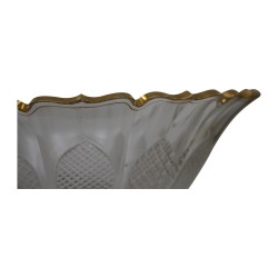 Cut-crystal cup with golden thread (some chips) with …