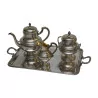 950 银茶具（2356 克），包括：1 个茶壶、1 个…… - Moinat - 银