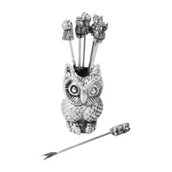 “Owl” cocktail pick set