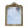 Petit miroir Louis XV en bois doré avec glace au … - Moinat - Glaces, Miroirs