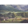 Grand tableau d'une Vue sur le Mont Blanc, huile sur toile, … - Moinat - Tableaux - Paysage