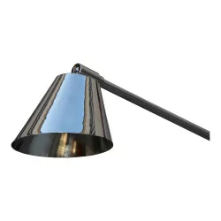 Gelenk-Stehlampe oder Leselampe aus glänzendem Nickel, „En …