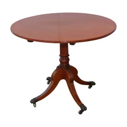 Regency round table, with 4 bronze claw feet on …
