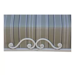 кресло для отдыха модели «Eaux – Vives» из кованого железа, окрашенного в белый цвет,