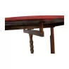 Table de vigneron ronde en chêne avec plateau en cuir, … - Moinat - Tables de salle à manger
