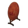 round winegrower's table in oak with leather top, … - Moinat - Dining tables
