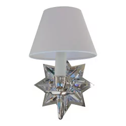 Star model wall lamp with clamp lampshade in colored cardboard