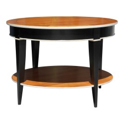 Table de salon ronde modèle “The Grenier” en bois de merisier …