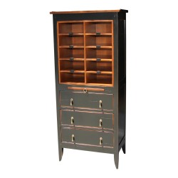 Bücherregal mit Schrank mit Auszug und Holzschubladen …