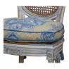把路易十六风格的木雕椅子，漆成米色和…… - Moinat - 椅子