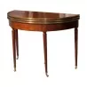 张路易十六半月形桌子，带 3 个托盘，其中 1 个覆盖着…… - Moinat - Bridge tables, Changer tables