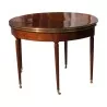 张路易十六半月形桌子，带 3 个托盘，其中 1 个覆盖着…… - Moinat - Bridge tables, Changer tables