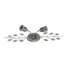 Applique à 2 lumières en métal argenté et cristaux. 20ème … - Moinat - Appliques murales