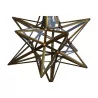 “Star” lantern in glass and patinated brass, mounted on a … - Moinat - Chandeliers, Ceiling lamps
