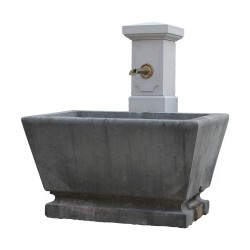 Fountain with Directoire basin in Jura stone with its …