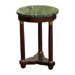 Guéridon Empire modèle KOROLEFF avec dessus marbre Vert des