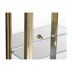 Hängevitrine aus Messing mit Glasboden, …