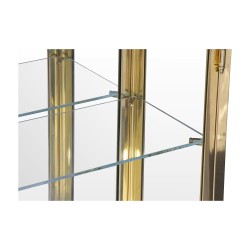 Hängevitrine aus Messing mit Glasboden, …