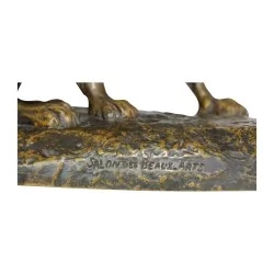 只狗青铜“坐着的英国施普林格”签名克洛维斯-爱德蒙……