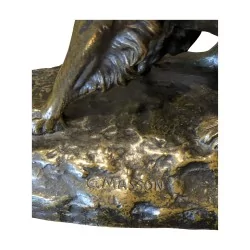 只狗青铜“坐着的英国施普林格”签名克洛维斯-爱德蒙……