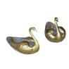 Pair of decorative swans in glass and vermeil design by … - Moinat - Silverware