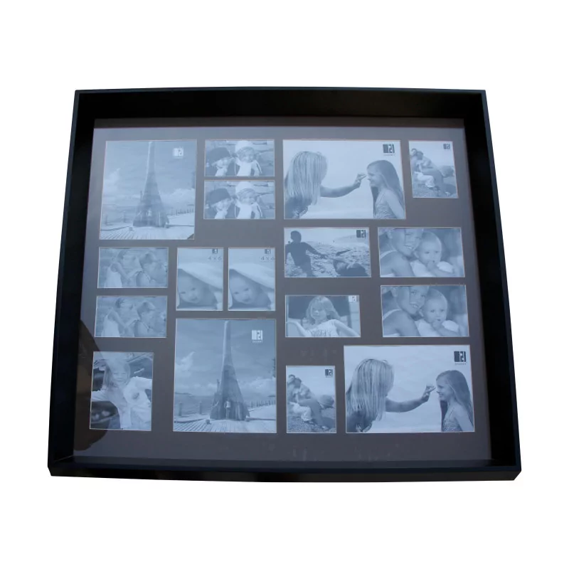 Large frame of 17 photos with black wooden frame XL model - Moinat - Picture frames