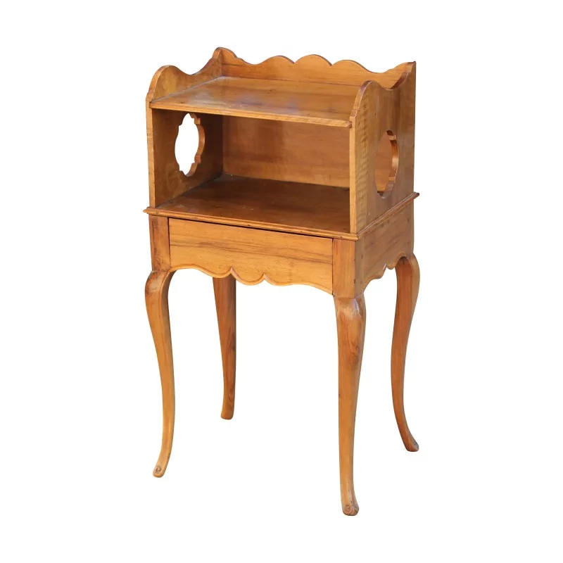 个胡桃木床头柜，带 1 个抽屉，格勒诺布尔型号，…… - Moinat - End tables, Bouillotte tables, 床头桌, Pedestal tables
