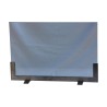 Brandwand aus Glas und Sockel aus Chrom. - Moinat - Kaminschirme
