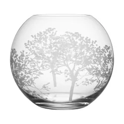 “Organic” model engraved glass vase