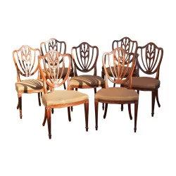 Seat set including: 5 chairs and 2 armchairs in …