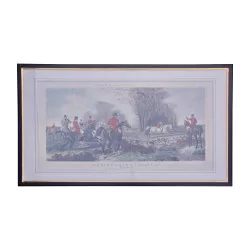 Gravure sous verre “Fox Hunting Plate 2 - The Find” avec cadre …