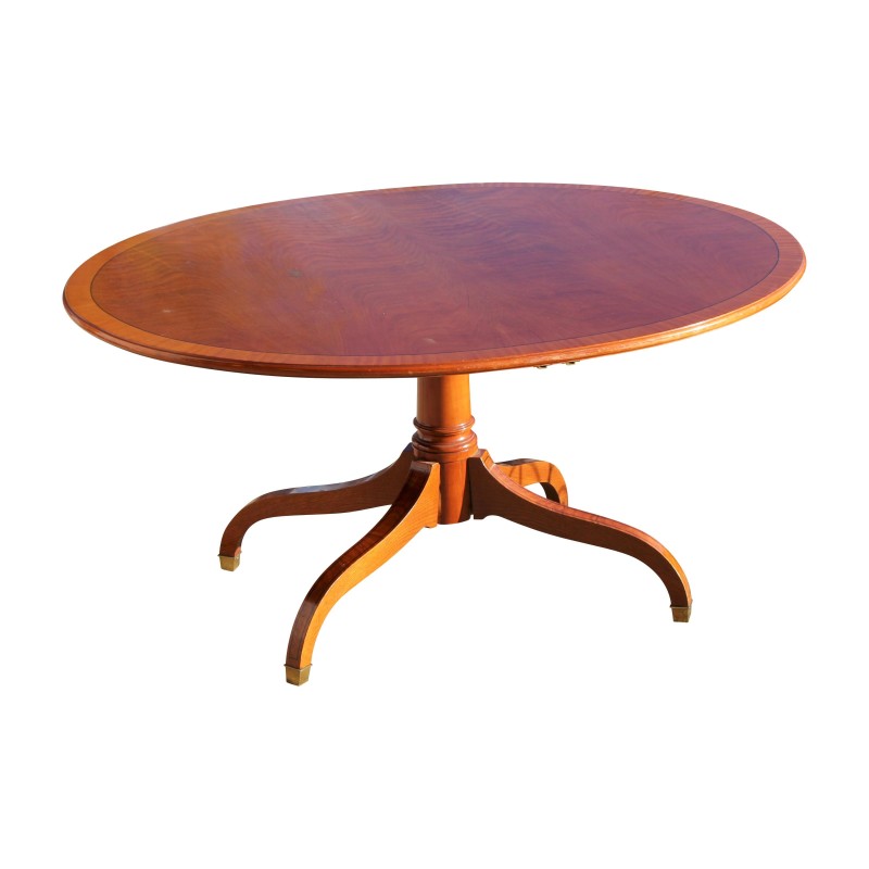 Table de salle à manger en bois d'acajou du Honduras, avec … - Moinat - Tables de salle à manger