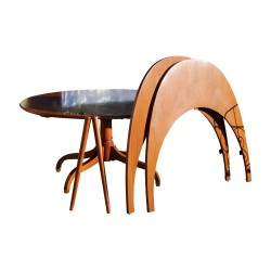 Table de salle à manger en bois d'acajou du Honduras, avec …