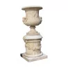 “Aux Fleurs” base in crushed natural stone … - Moinat - Urns, Vases