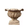 “Corolle” vase in crushed natural stone, molded and … - Moinat - Urns, Vases