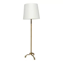 Lampadaire en fer battu dans le goût de Poillerat, système …