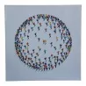 Tableau moderne "Bonshommes" rond sur toile - Moinat - Tableaux - Divers
