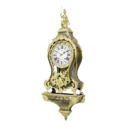 Regency clock in brown tortoiseshell, finely …
