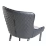 Chaise Darling dos diamant noir et devant tissu gris. - Moinat - Chaises Chaise Darling dos diamant noir et devant tissu gris. - Moinat - Chaises