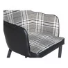 Кресло с черной искусственной спинкой и передней частью из ткани Burberry - Moinat - Кресла