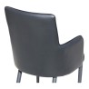 Fauteuil dos simili noir et devant tissu Burberry - Moinat - Fauteuils