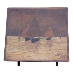 Jeu de 4 tables gigognes, signées Émile GALLÉ (1846-1904),