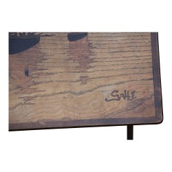Jeu de 4 tables gigognes, signées Émile GALLÉ (1846-1904),