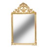 Grand miroir avec cadre en bois doré, fronton orné de fleurs … - Moinat - Glaces, Miroirs
