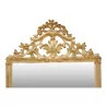 Grand miroir avec cadre en bois doré, fronton orné de fleurs … - Moinat - Glaces, Miroirs