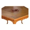 个 5 面胡桃木游戏桌，皮革桌面，带 … - Moinat - Bridge tables, Changer tables