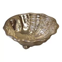 Schale aus 800er Silber (95g) in Form einer Muschel. Italien, …